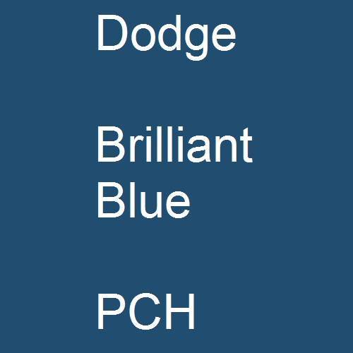 Dodge, Brilliant Blue, PCH.